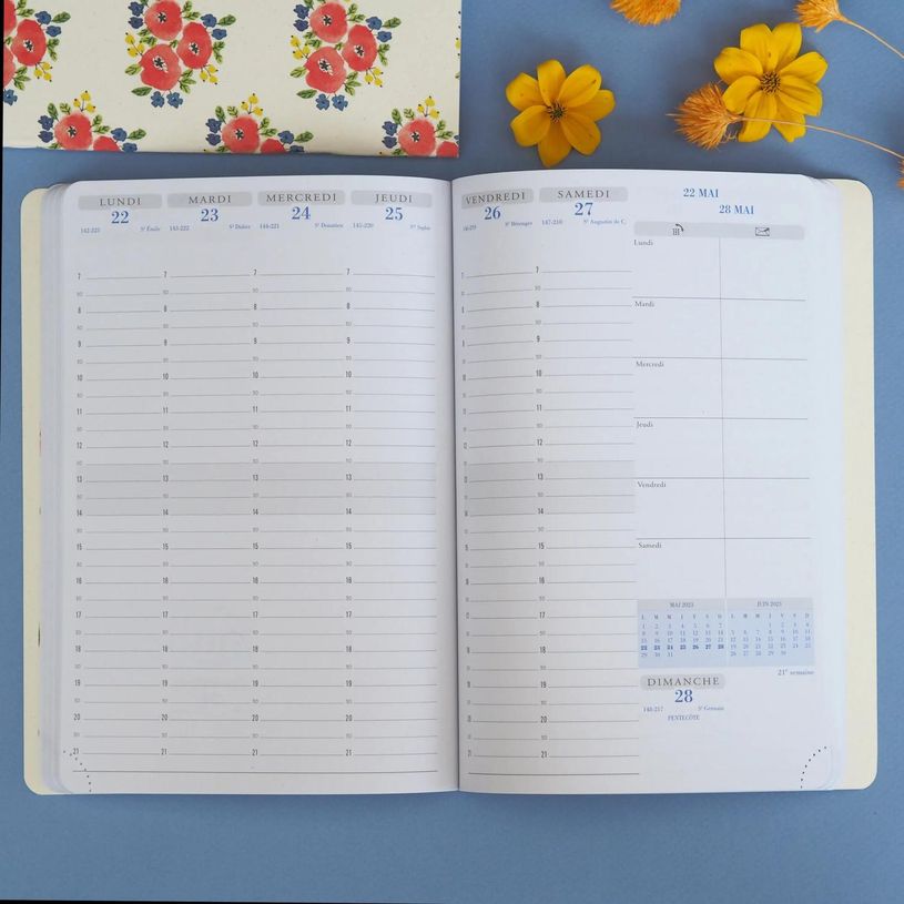 3660942090506-Agenda de bureau 16 mois Julie Adore - 1 semaine sur 2 pages - 15 x 21 cm - Maison - Exacompta--1