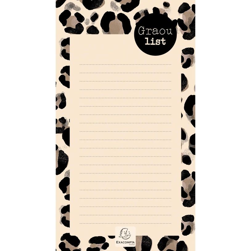 3660942091558-To do list Roar 10 x 18 cm - Visuel foncé - Exacompta--0