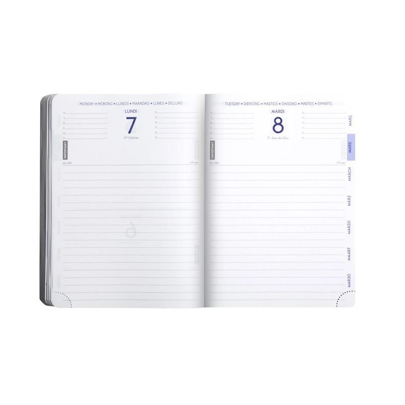 3660942086967-Agenda Lovely - 1 jour par page - 12 x 17 cm - Chat blanc - Exacompta--1