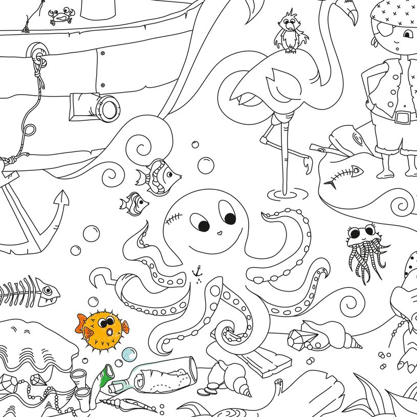3592930011906-Coloriage géant Pirates - 80 x 120 cm - Bouchut--6