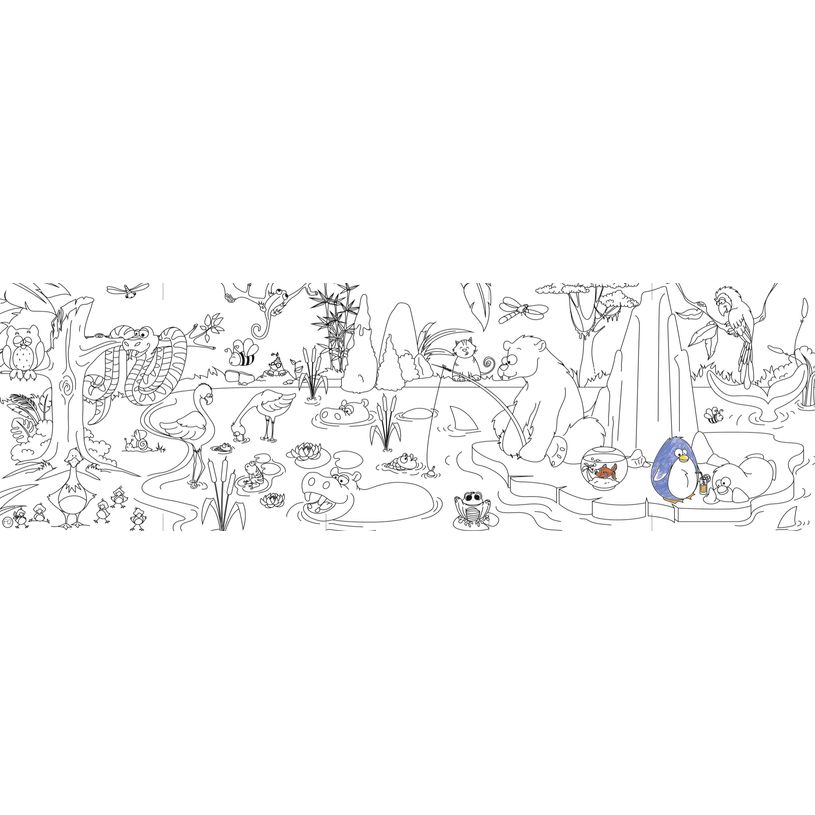 3592930012118-Coloriage nomade + crayon de couleur Animaux - 17 x 12,5 cm - Bouchut--4