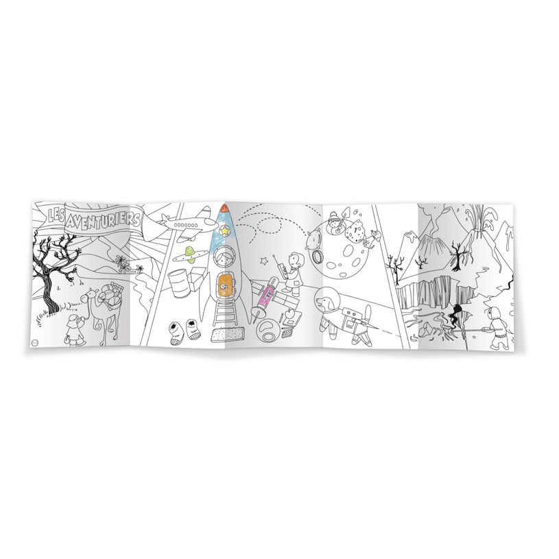 3592930012125-Coloriage nomade + crayon de couleur Aventuriers - 17 x 12,5 cm - Bouchut--3
