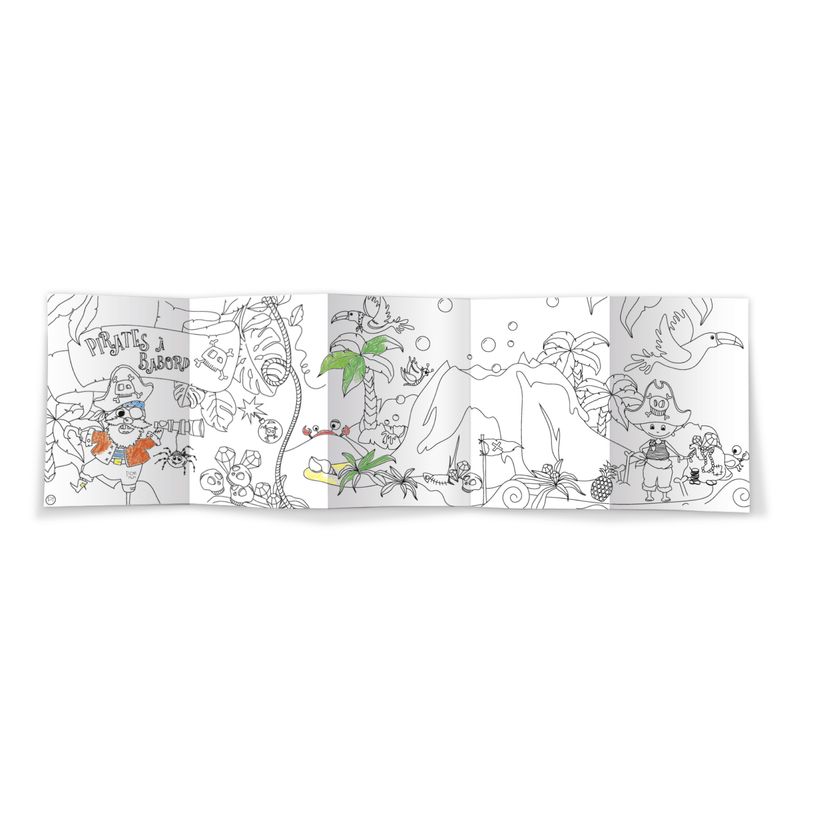 3592930012132-Coloriage nomade + crayon de couleur Pirates - 17 x 12,5 cm - Bouchut--3