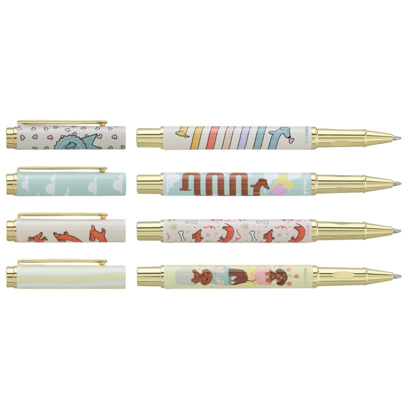 3173740255133-Rollink métal INK Teckel 4 motifs assortis --1