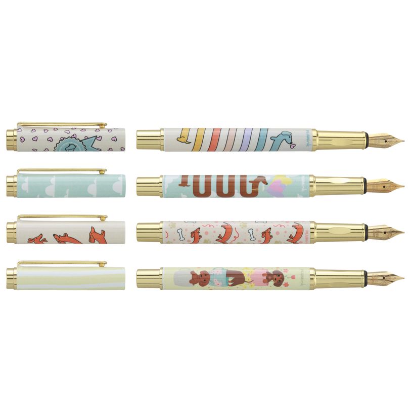 3173740255140-Plumink métal INK Teckel 4 motifs assortis --3