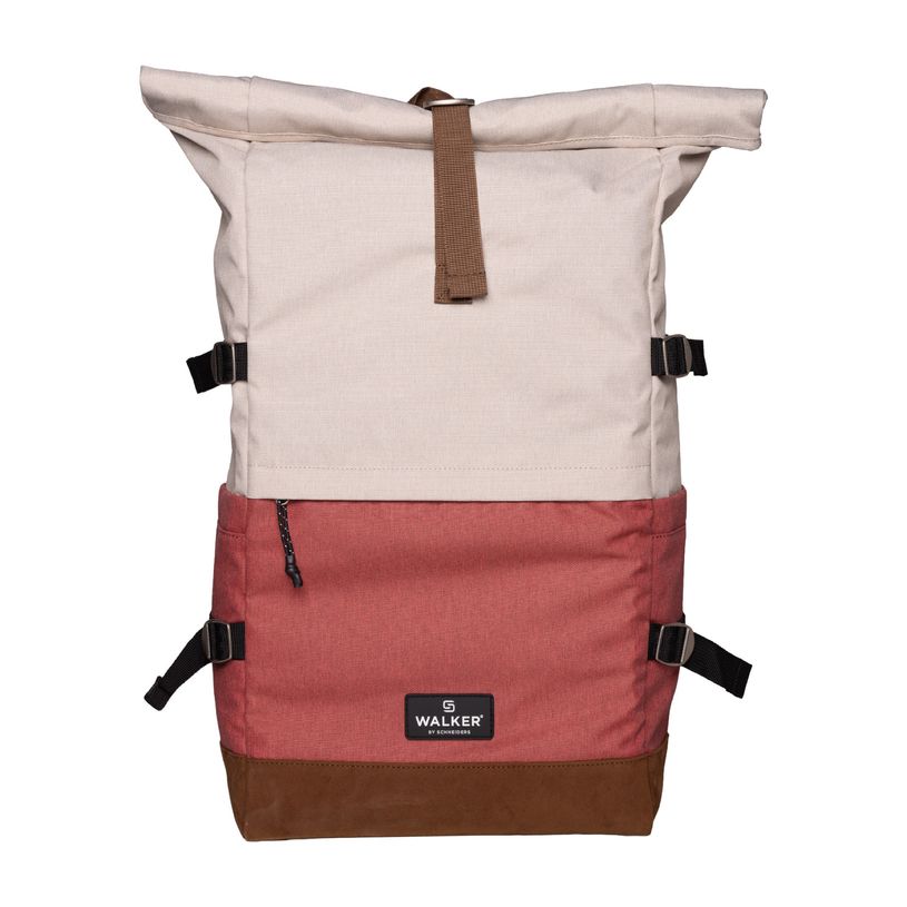 9002638430571-Sac à dos WALKER Roll Up Eco - 1 compartiment coloris popcorn & terracotta--1