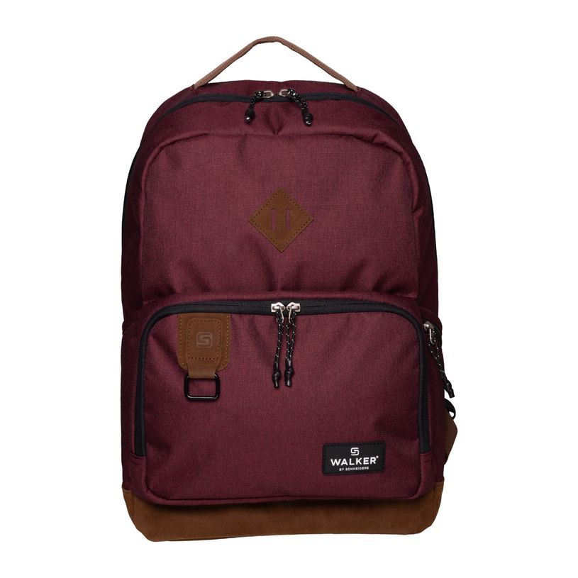 9002638430014-Sac à dos WALKER Pure Eco - 1 compartiment coloris maroon--1