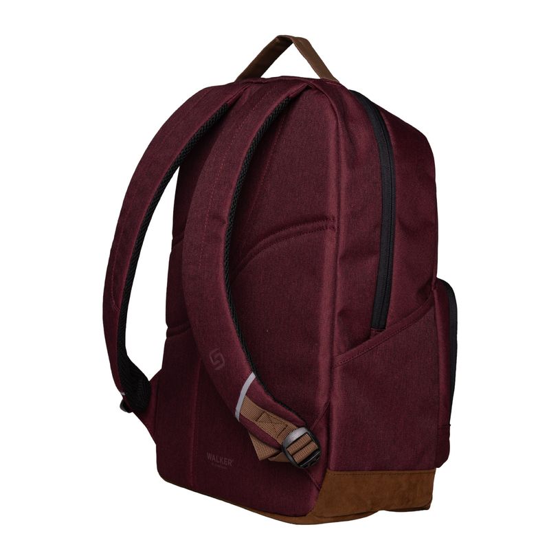 9002638430014-Sac à dos WALKER Pure Eco - 1 compartiment coloris maroon--3