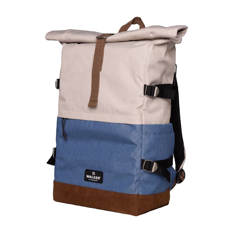 9002638430502-Sac à dos WALKER Roll Up Eco - 1 compartiment coloris popcorn & azure --0