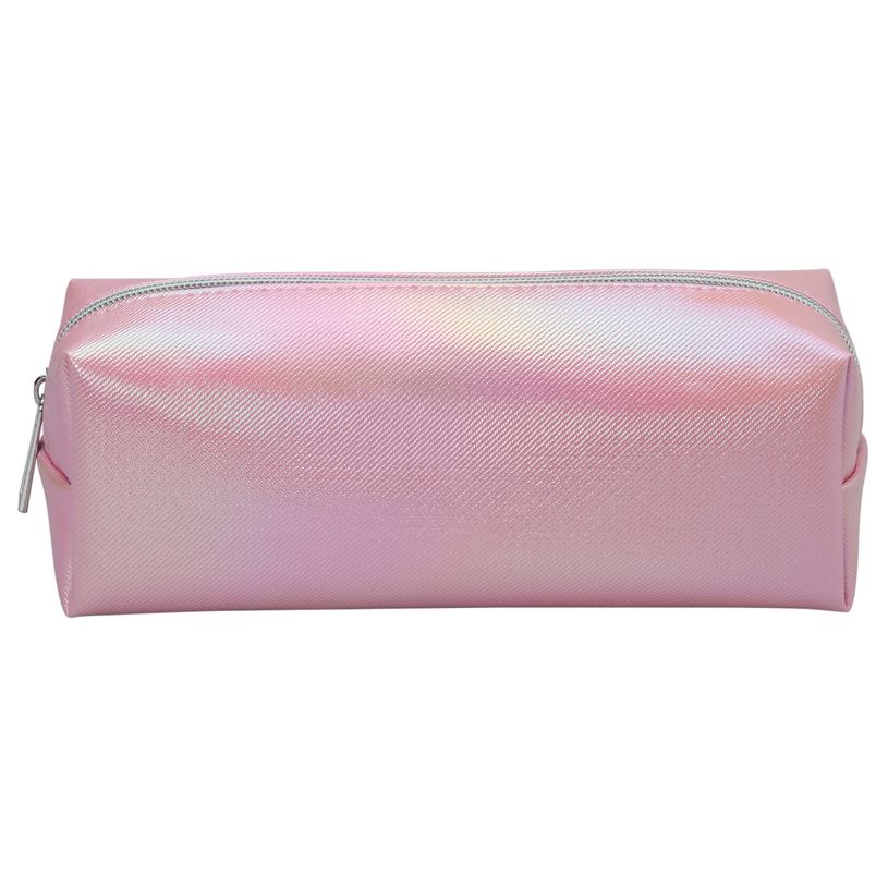 3173743255550-Trousse rectangulaire SCHOOL Shine coloris rose--0