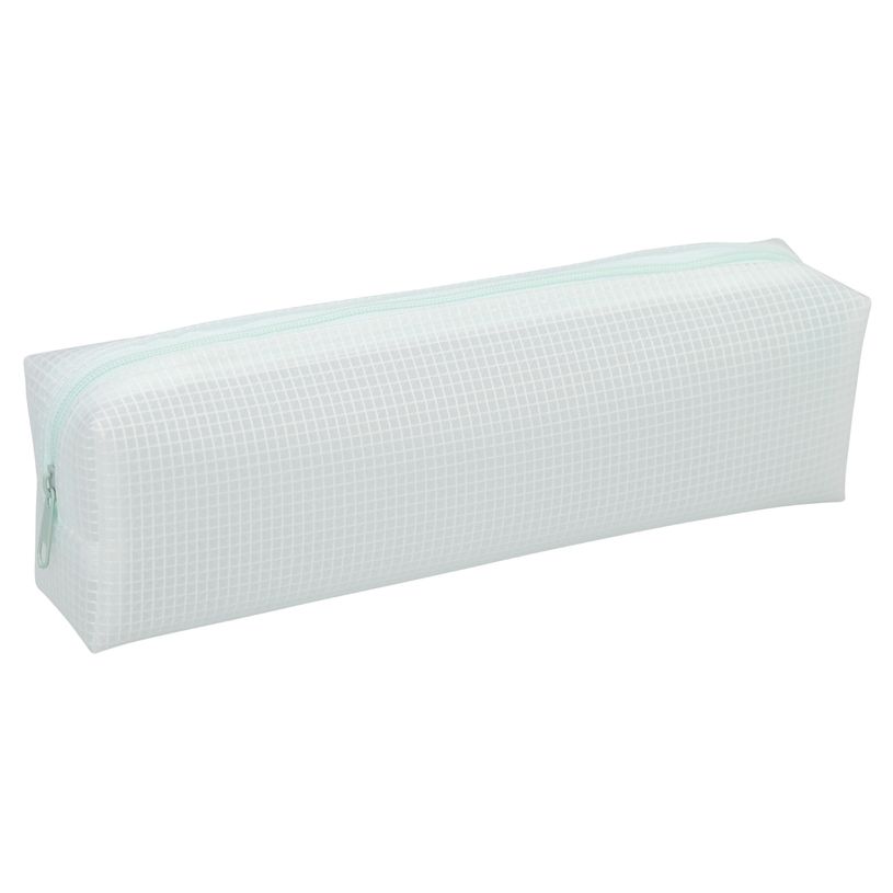 3173742255582-Trousse rectangulaire SCHOOL Green Mesh clear coloris vert clair--1