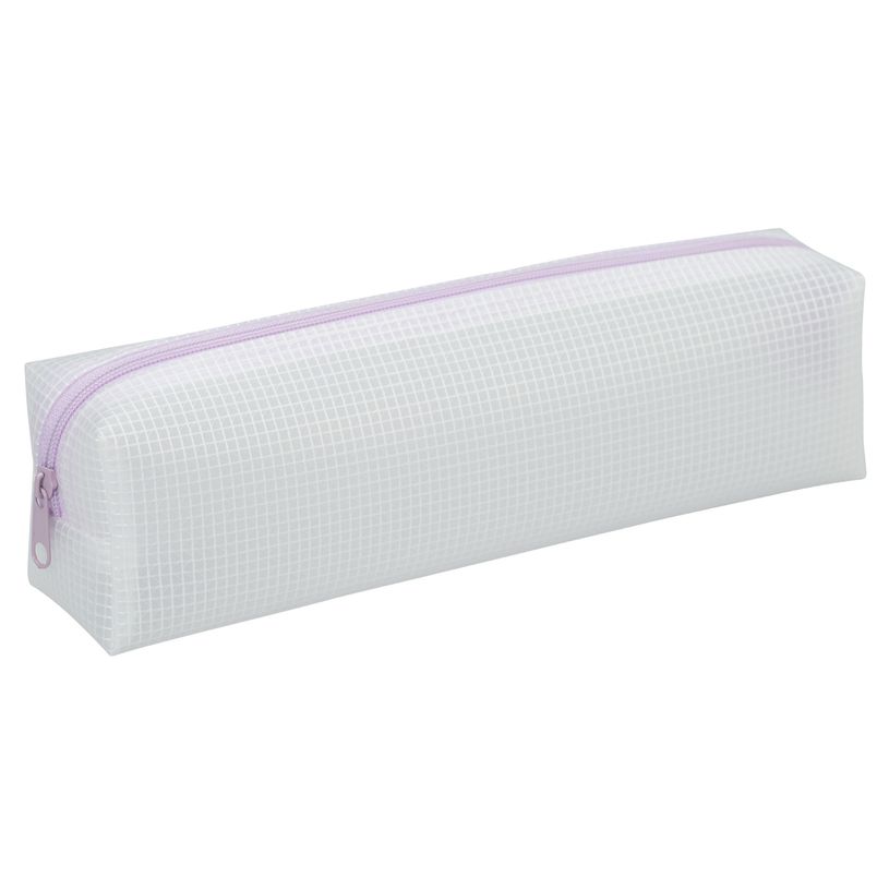 3173741255583-Trousse rectangulaire SCHOOL Green Mesh clear coloris mauve--1