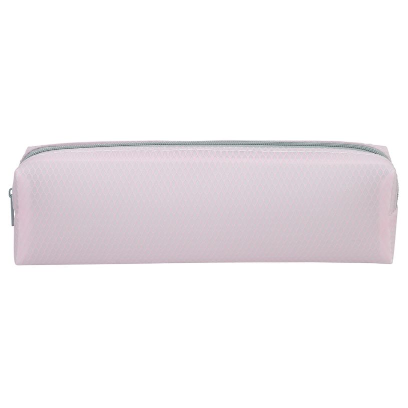 3173742255605-Trousse rectangulaire SCHOOL Green Mesh pastel coloris rose--0