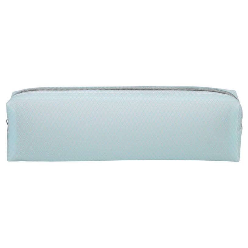 3173741255606-Trousse rectangulaire SCHOOL Green Mesh pastel coloris bleu--0