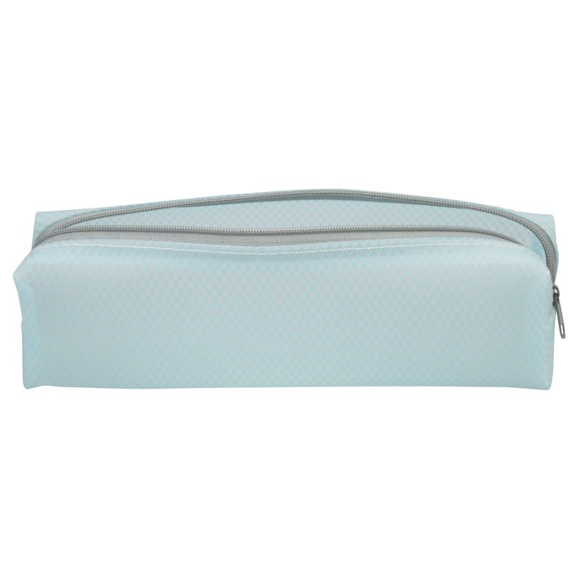 3173741255606-Trousse rectangulaire SCHOOL Green Mesh pastel coloris bleu--2