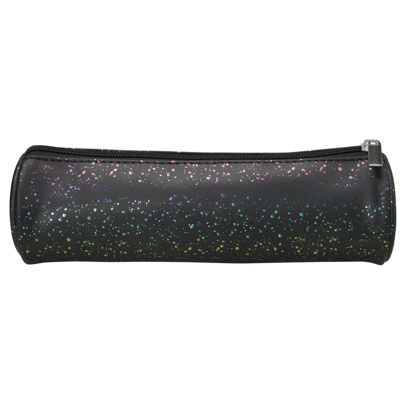 3173748255654-Trousse ronde SCHOOL Dots Glitter coloris noir--0