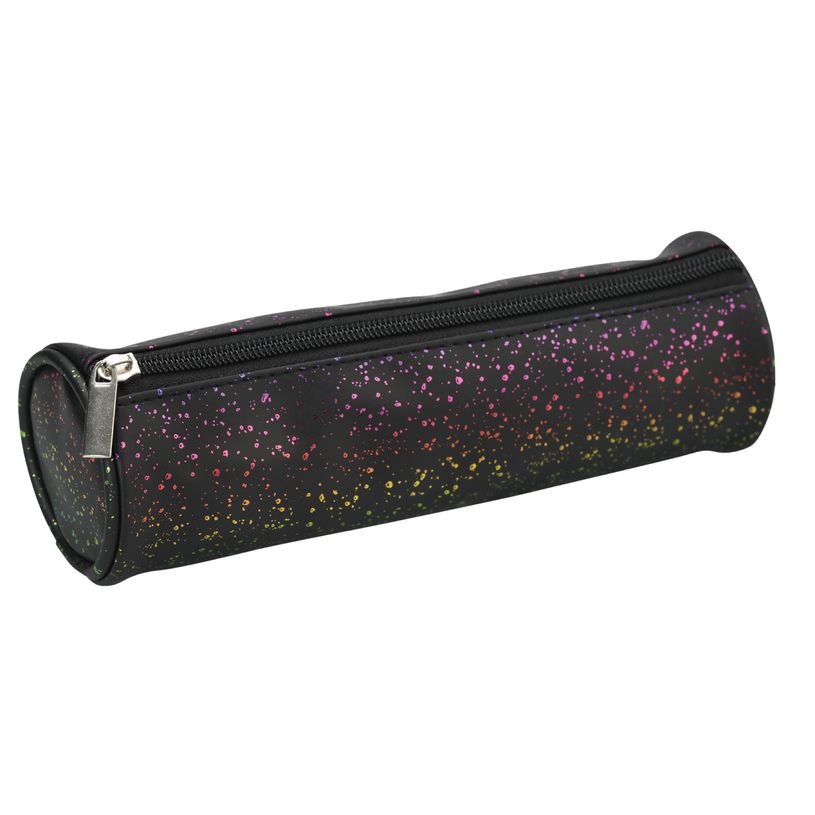 3173748255654-Trousse ronde SCHOOL Dots Glitter coloris noir--1