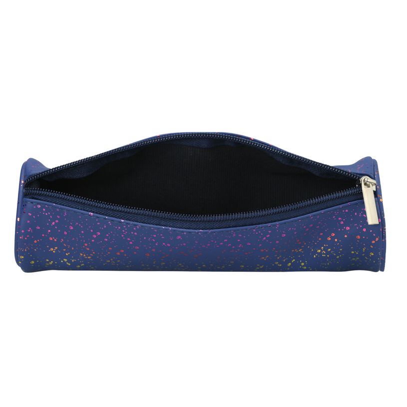 3173741255651-Trousse ronde SCHOOL Dots Glitter coloris bleu foncé--2