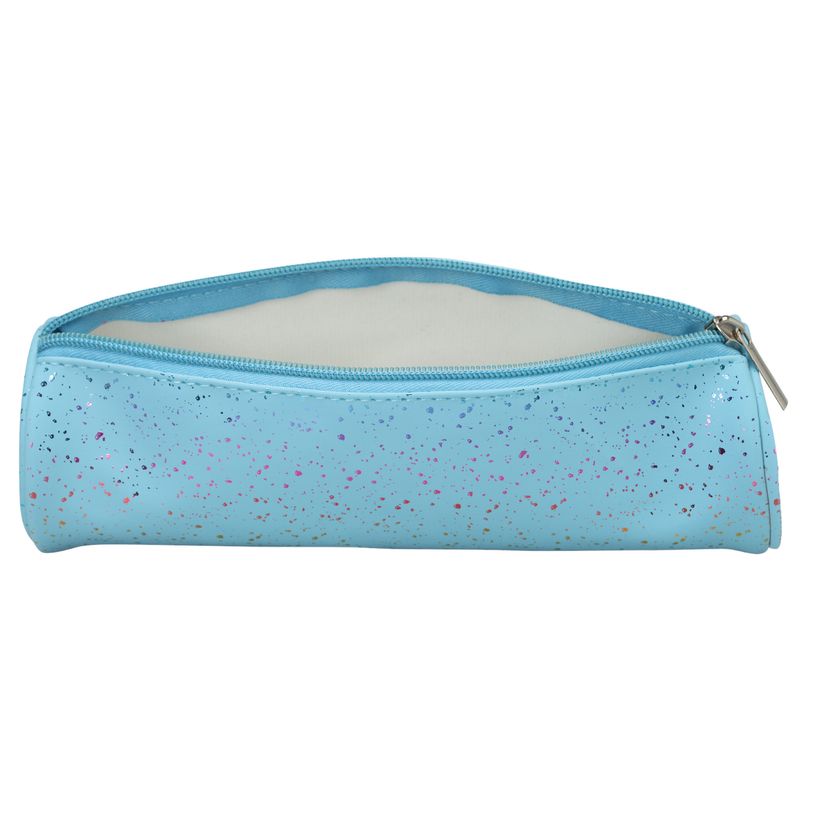 3173747255655-Trousse ronde SCHOOL Dots Glitter coloris bleu--2