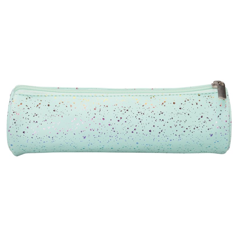 3173749255653-Trousse ronde SCHOOL Dots Glitter coloris bleu clair--0