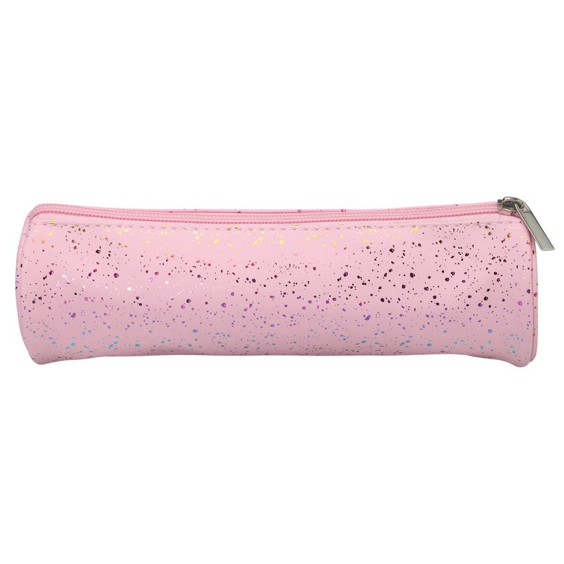 3173742255650-Trousse ronde SCHOOL Dots Glitter coloris rose--0