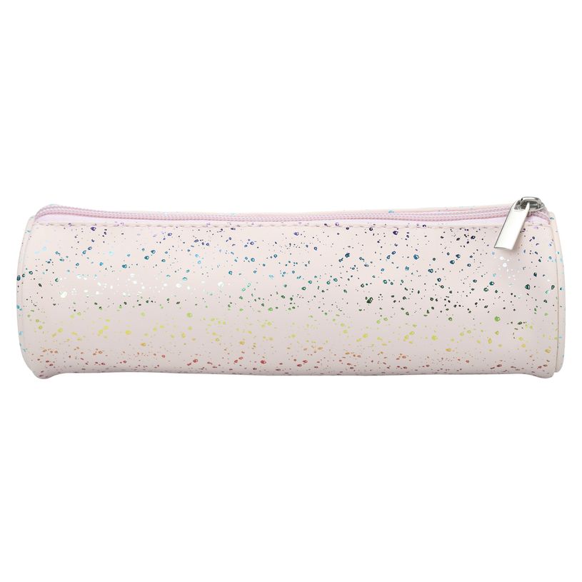 3173744255658-Trousse ronde SCHOOL Dots Glitter coloris nude--0