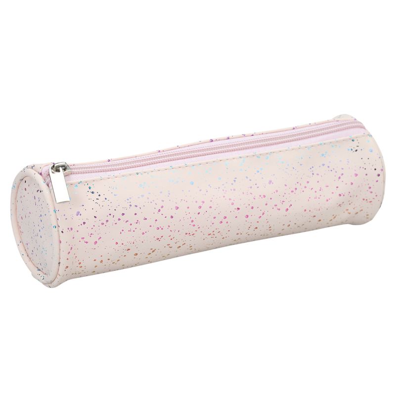 3173744255658-Trousse ronde SCHOOL Dots Glitter coloris nude--1