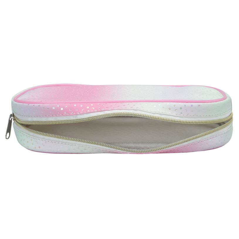 3173742255667-Trousse ovale SCHOOL Holographic coloris rose--4