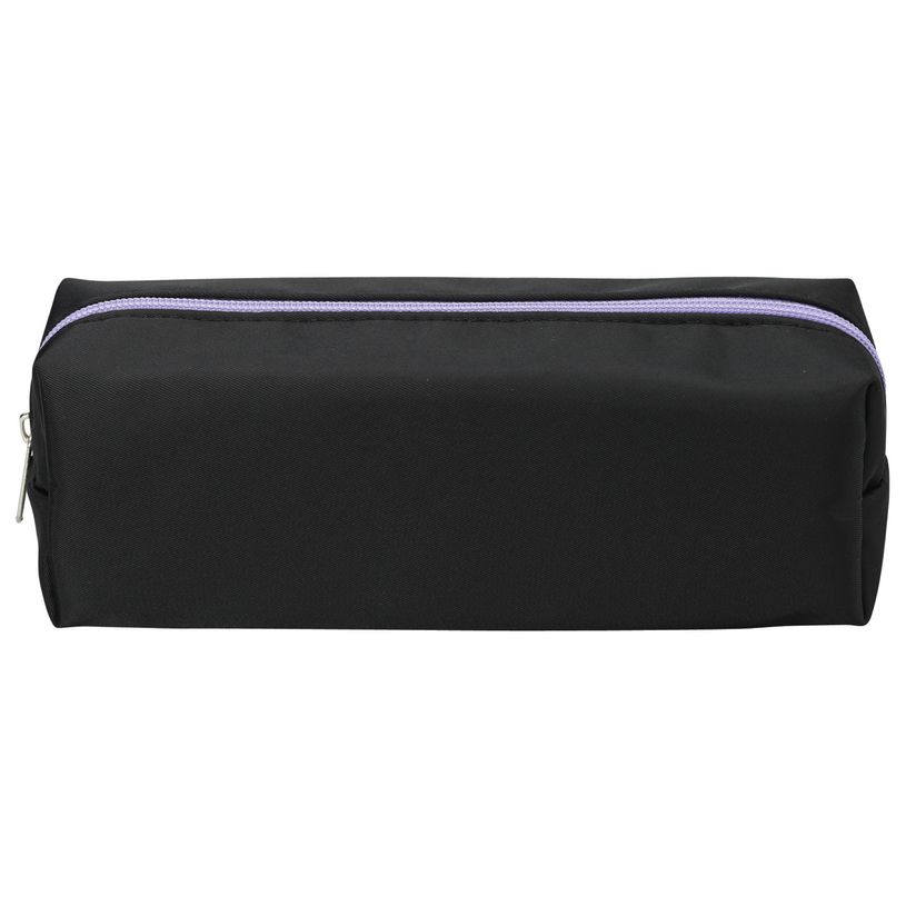 3173745255534-Trousse rectangulaire SCHOOL EcoKids Pop coloris noir zip mauve--0