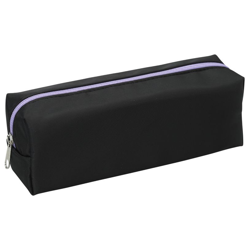 3173745255534-Trousse rectangulaire SCHOOL EcoKids Pop coloris noir zip mauve--1