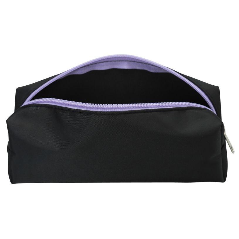 3173745255534-Trousse rectangulaire SCHOOL EcoKids Pop coloris noir zip mauve--2