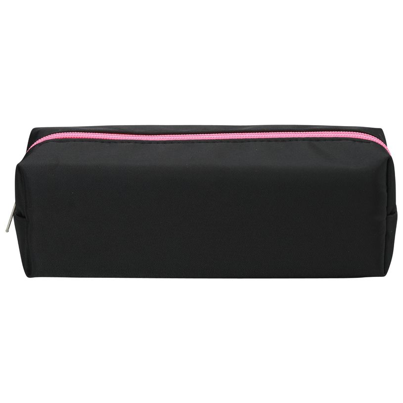 3173746255533-Trousse rectangulaire SCHOOL EcoKids Pop coloris noir zip fuchsia--0
