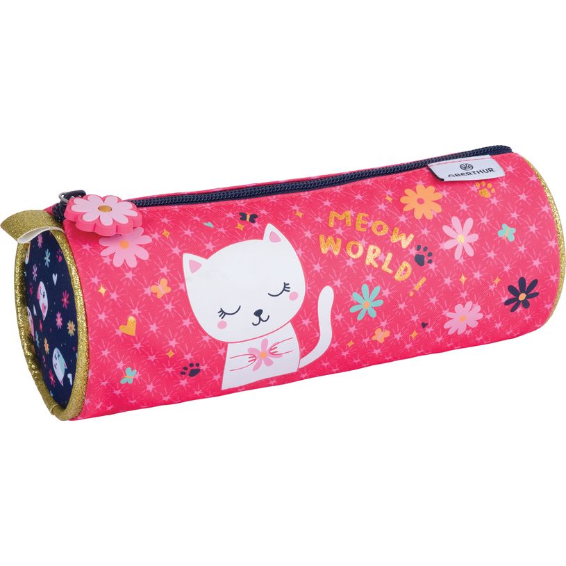 3664447222660-Trousse ronde Chaton - 1 compartiment - Oberthur--0