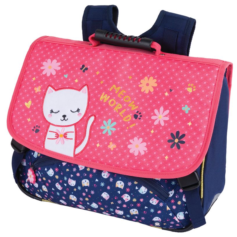 3664447222967-Cartable Chaton - 38 cm - 2 compartiments - Oberthur--0