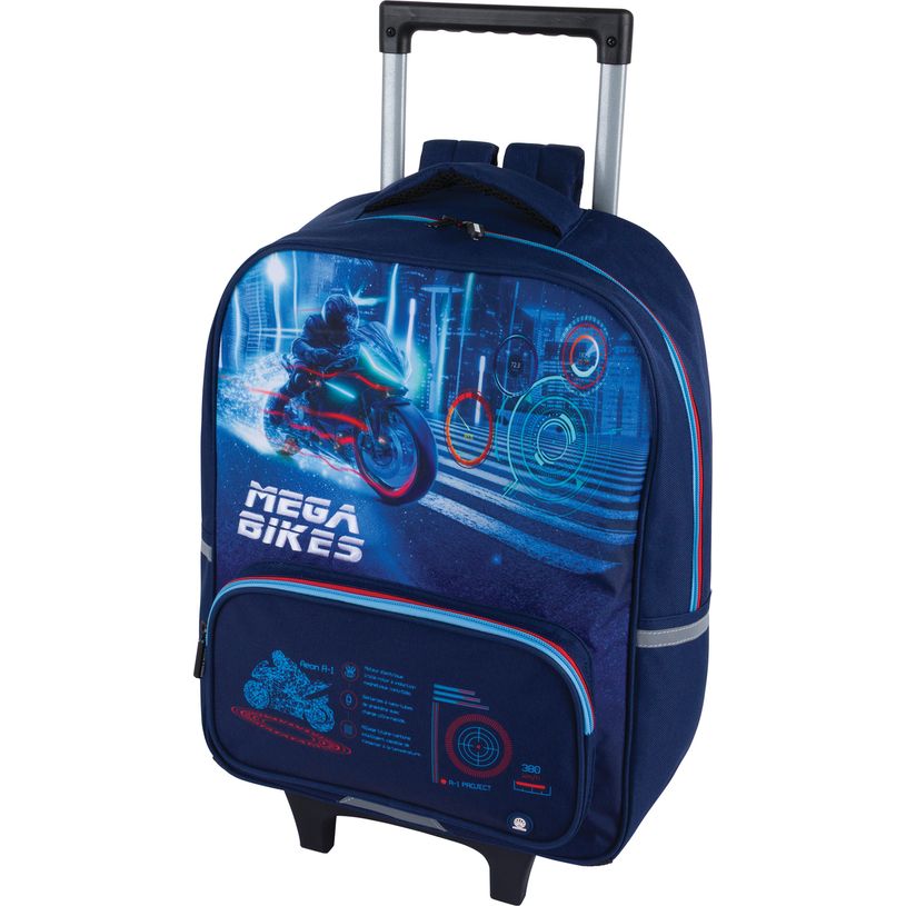 3664447223292-Sac à dos à roulettes Megacars ou Megabikes - 1 compartiment - Oberthur--1
