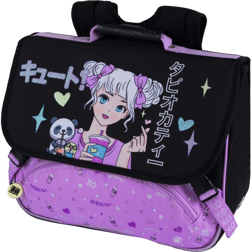 3664447223599-Cartable Manga girl - 38 cm - 2 compartiments - Oberthur--0