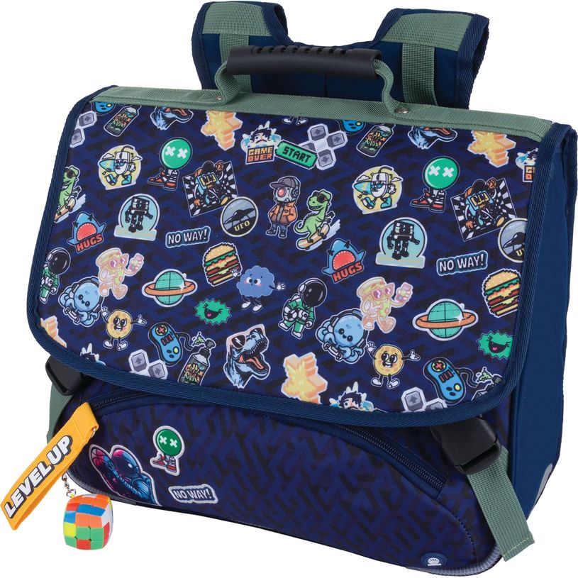 3664447223926-Cartable Geek - 38 cm - 2 compartiments - Oberthur--0