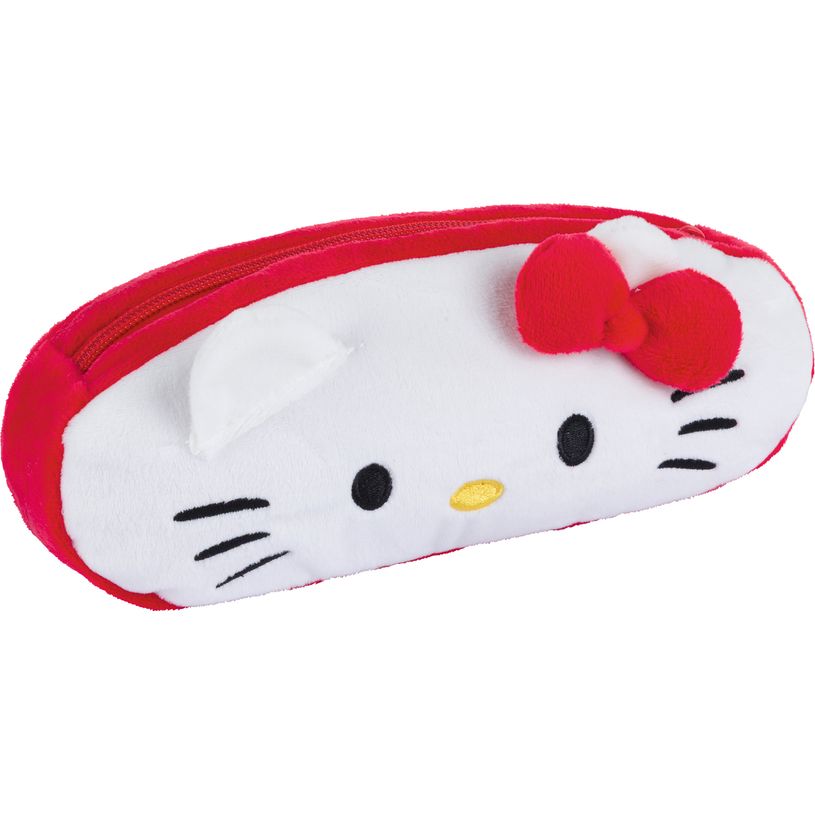 3664447224879-Trousse ronde Hello Kitty - 1 compartiment - 4 décors assortis - Oberthur--2