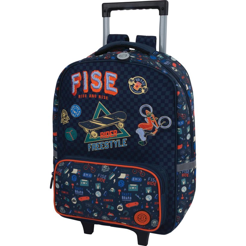 3664447223773-Sac à dos à roulettes Fise Primaire - 1 compartiment - Oberthur--0