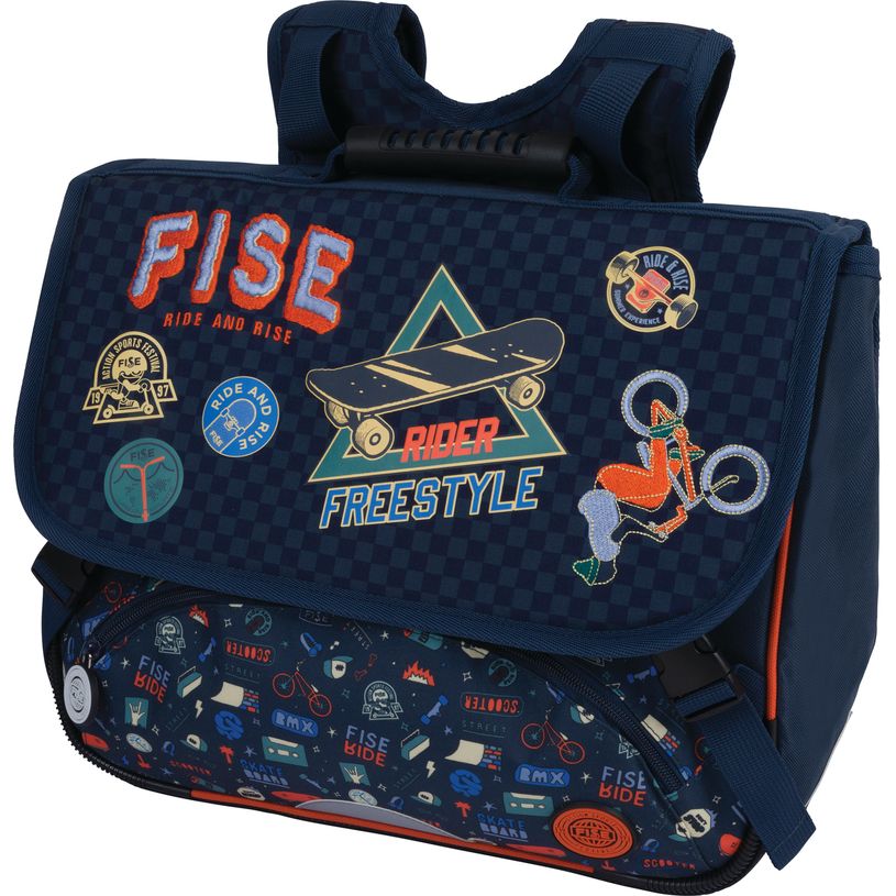 3664447223797-Cartable Fise Primaire - 38 cm - 2 compartiments - Oberthur--0