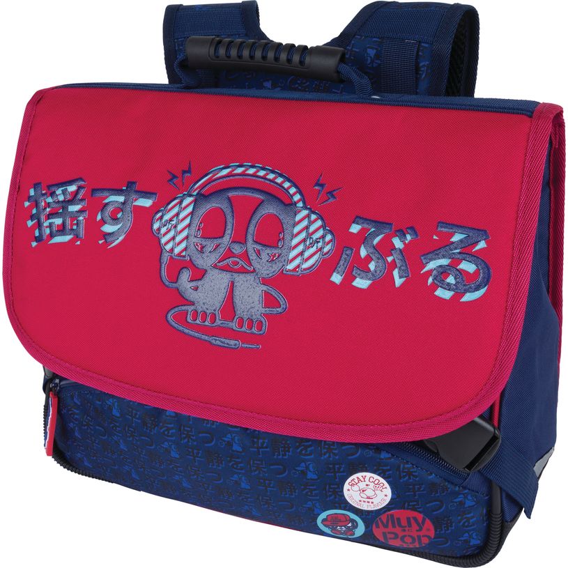 3664447194004-Cartable Muy Pop Primaire - 38 cm - 2 compartiments - Oberthur--0