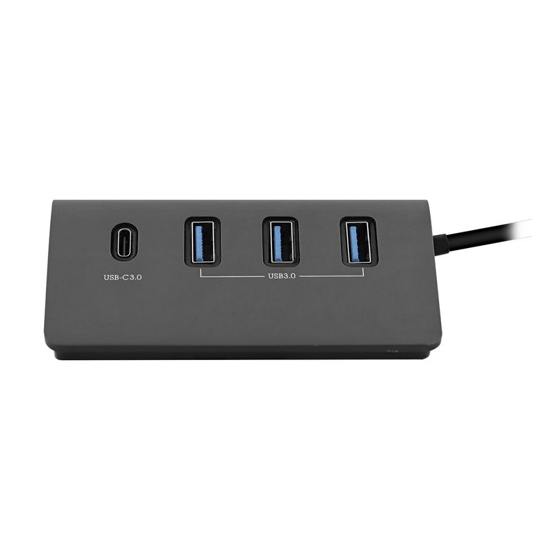 3303170118122-T'nB iClick - Hub - 4-in-1 - 3 x SuperSpeed USB 3.0 + 1 x USB-C  - aluminum-P_405256042_1-1