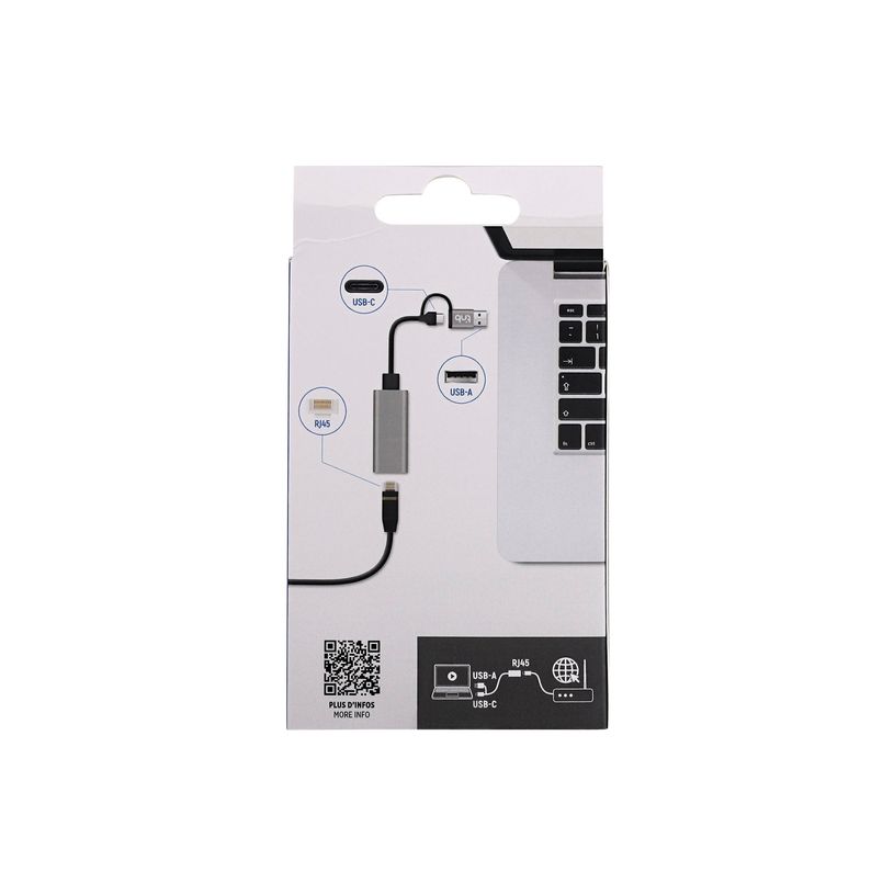 3303170118337-T'nB - Adaptateur réseau - USB-C / USB-A - gris-P_405256055_7-1