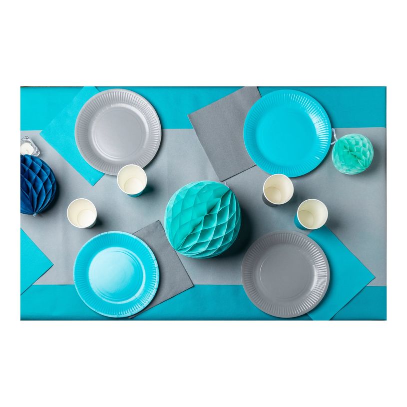 3281516238300-Pronappe - 40 Serviettes - Taille 38 x 38 cm - jetable - gris-P_405256073_2-4