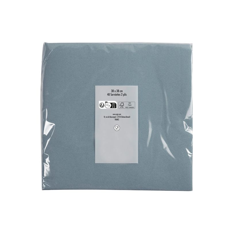 3281516238300-Pronappe - Servilleta - Tamaño 38 x 38 cm - desechable - gris (paquete de 40)-P_405256073_4-6