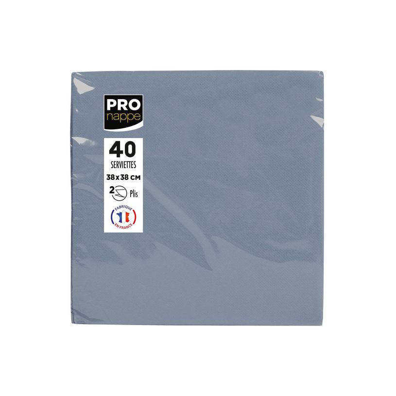 3281516238300-Pronappe - Servilleta - Tamaño 38 x 38 cm - desechable - gris (paquete de 40)-P_405256073_5-7