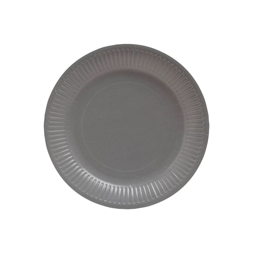 3281510792181-Pronappe - Plato - Tamaño 23 cm diámetro - redondo - desechable - gris (paquete de 20)-P_405256078_4-4