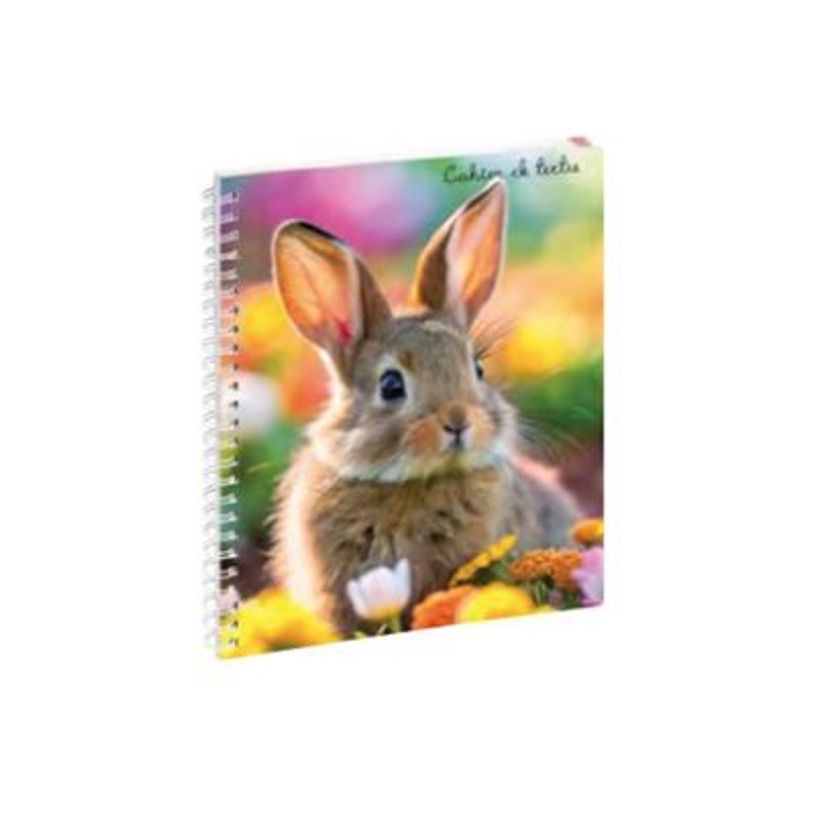 3660942090452-Cahier de textes à spirale Animaux - 17 x 22 cm - Lapin - Exacompta-P_405256427_1-2