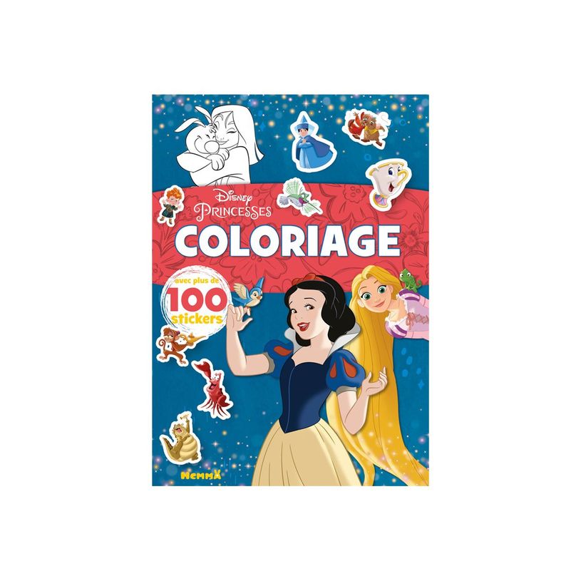 9782508057199-Disney Princesses - Coloriage avec plus de 100 stickers (Blanche-Neige et Raiponce) - livr-P_405256535_1-0