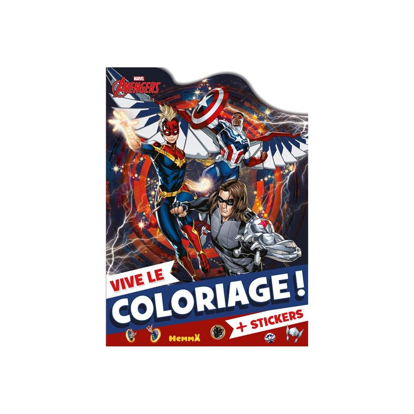 9782508057588-Vive le coloriage ! (Falcon, le Soldat de l'Hiver, Captain Marvel) - + Stickers - Marvel Avengers - liv-P_405256539_1-0